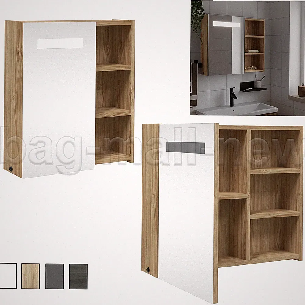 Spiegelschrank mit LED Beleuchtung Badschrank Badspiegel Badezimmerschrank