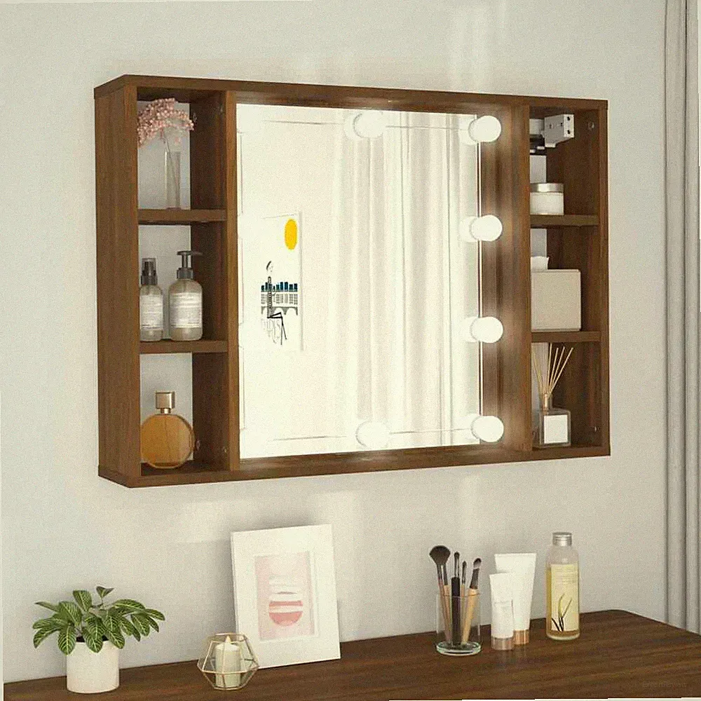 Spiegelschrank mit LED Beleuchtung Steckdose Badschrank Badspiegel neu Spiegel