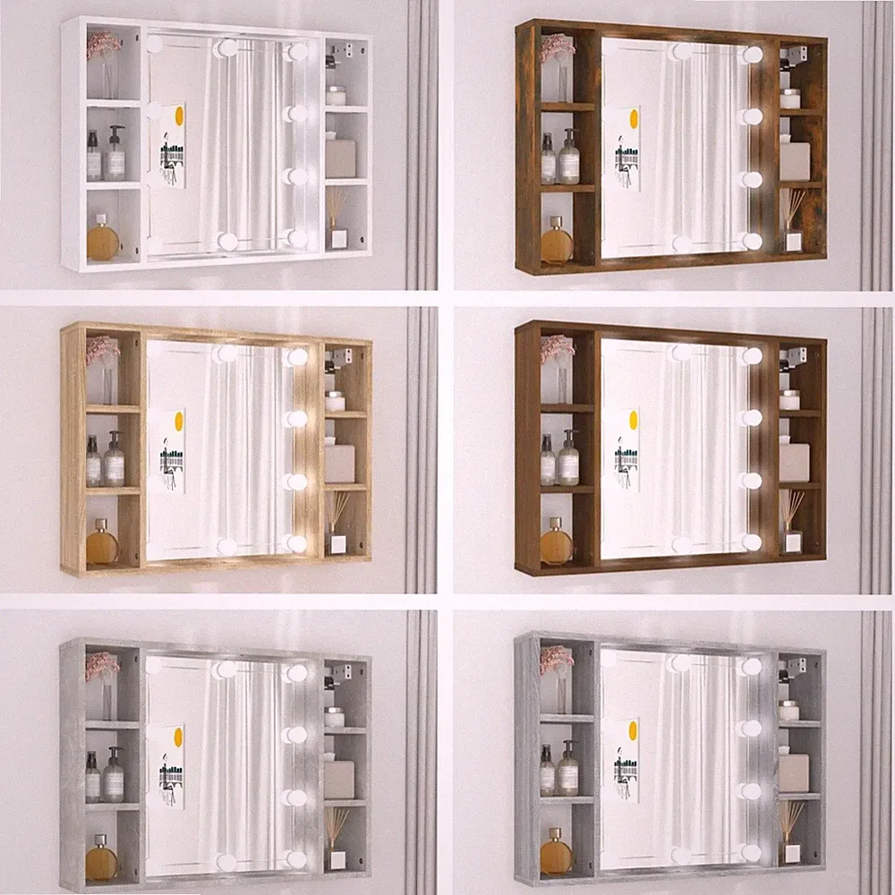 Spiegelschrank mit LED Beleuchtung Steckdose Badschrank Badspiegel neu Spiegel