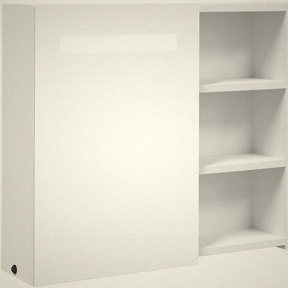 Spiegelschrank Mit LED-Beleuchtung Weiß 60x13x52 Cm