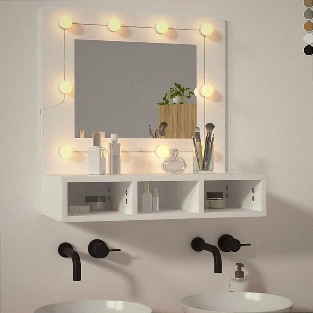 Spiegelschrank mit LED Wand Schrank Kosmetikspiegel Schminkspiegel Hängeschrank