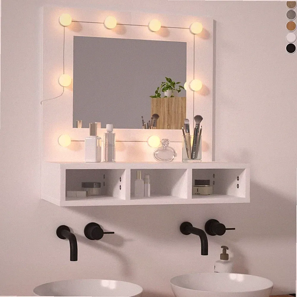 Spiegelschrank mit LED Wand Schrank Kosmetikspiegel Schminkspiegel Hängeschrank
