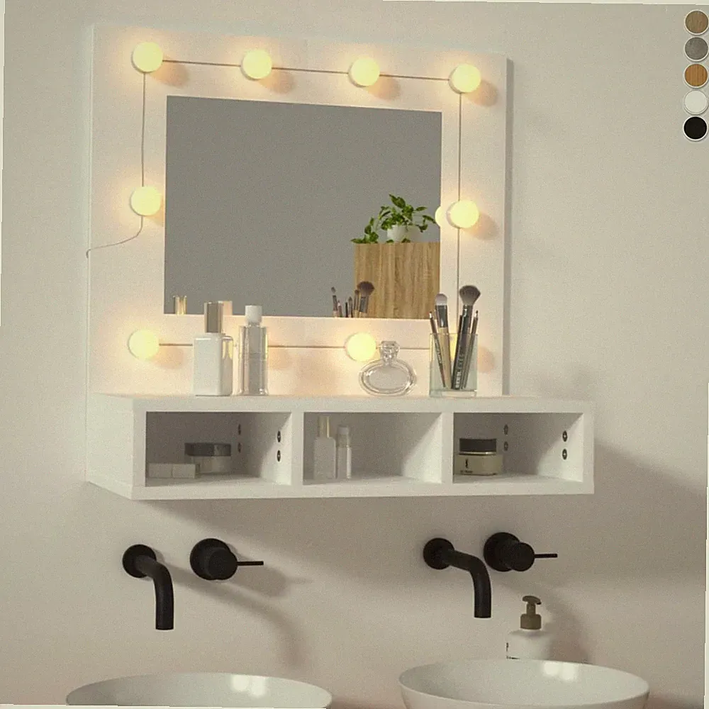 Spiegelschrank mit LED Wand Schrank Kosmetikspiegel Schminkspiegel Hängeschrank