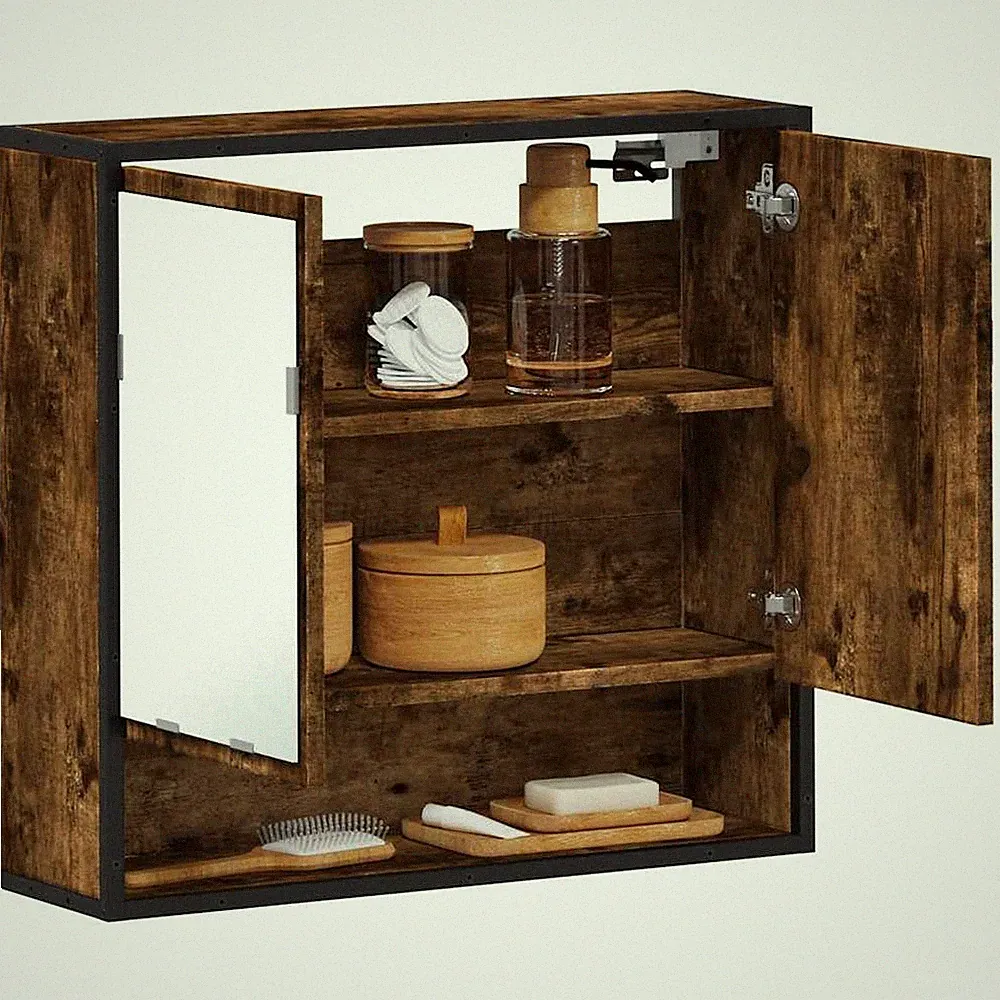 Spiegelschrank mit Stauraum Badschrank Bad Schrank Badezimmerschrank Wandschrank