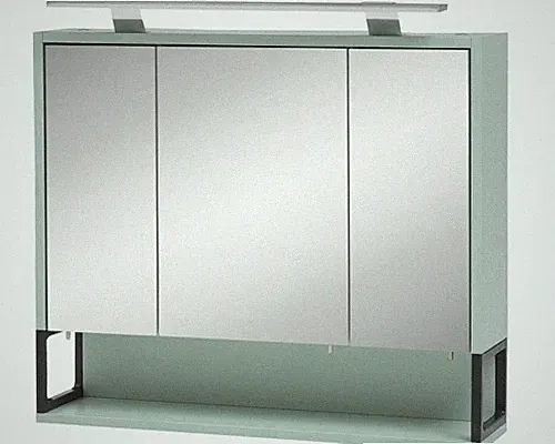 Spiegelschrank Möbelpartner Limone 70 x 16 x 68 cm mintgrün 3-türig LED