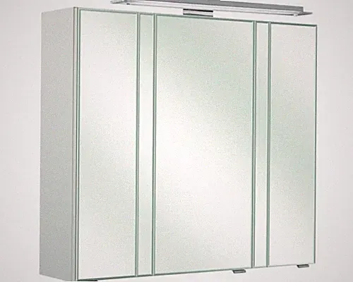 Spiegelschrank Pelipal 80 x 20 x 73 cm weiß hochglanz 3-türig LED IP 20