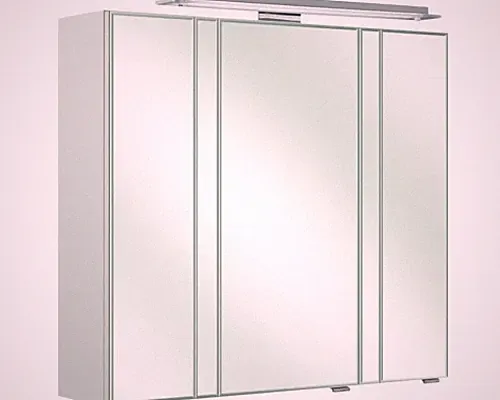 Spiegelschrank Pelipal 80 x 20 x 73 cm weiß hochglanz 3-türig LED IP 20