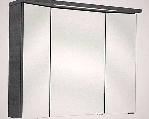 Spiegelschrank Pelipal Enna I 90 x 20 x 72 cm graphit streifen quer 3-türig LED