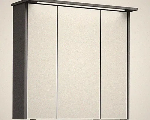 Spiegelschrank Pelipal xpressline 3261 75 x 16 x 72 cm grau 3-türig LED