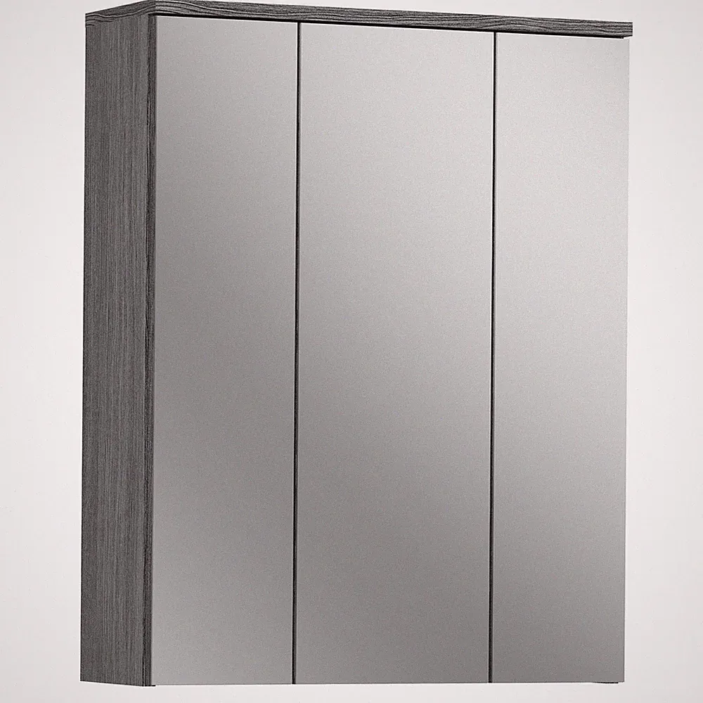 Spiegelschrank - rauchsilber - 60 cm