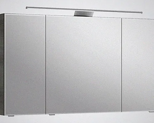 Spiegelschrank Serie 6005 Sprint 120 x 17 x 73 cm graphit struktur quer 3-türig