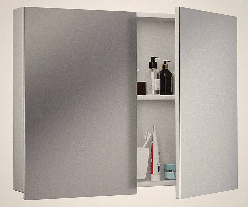 Spiegelschrank Spiegel Badinos 60x80 cm H. 60 x B. 80 x T. 12 cm - VCM