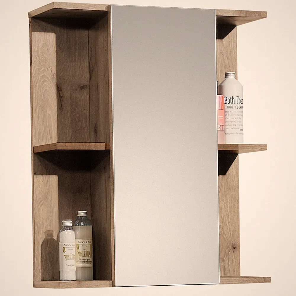 Spiegelschrank - Viking Oak - schwarz - 60 cm