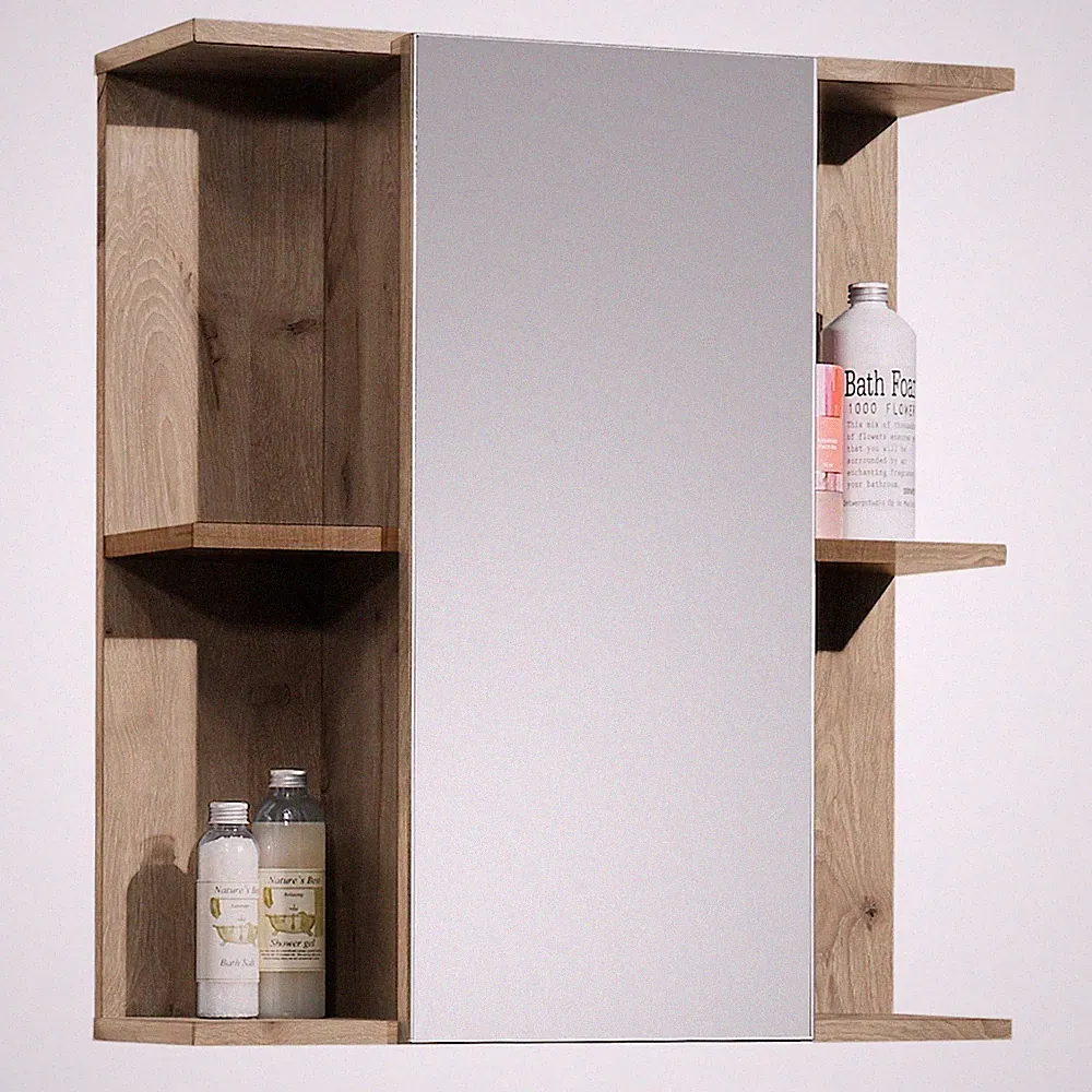 Spiegelschrank - Viking Oak - schwarz - 60 cm