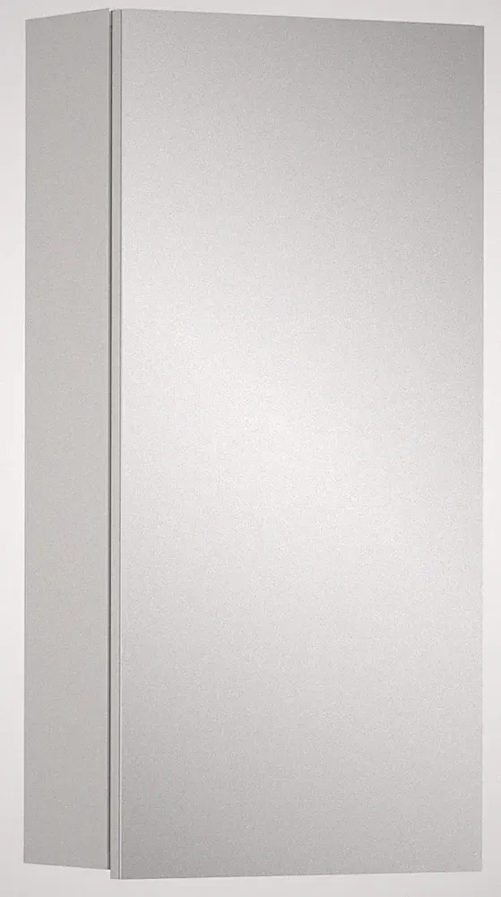 Spiegelschrank Vira 38x77x18 cm in weiß Melamin und weiß Hochglanz Badset B...