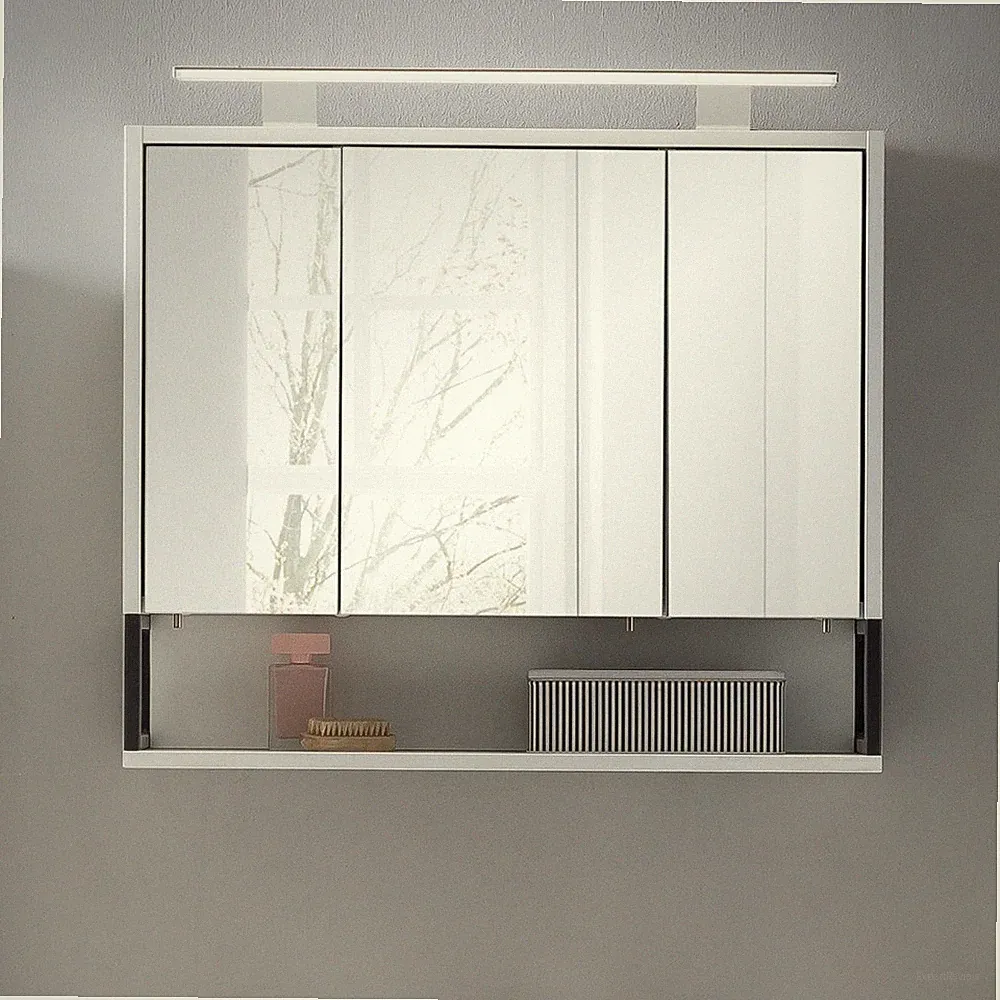 Spiegelschrank Wandschrank mit Beleuchtung Stauraum modern Badezimmer