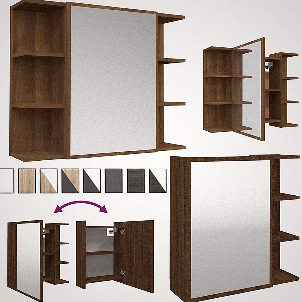 Spiegelschrank Wandspiegel Badspiegel mit Türen Ablage Hängespigel Badschrank