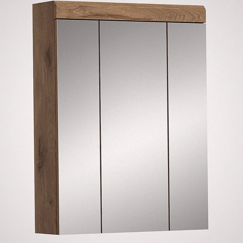 Spiegelschrank WAVE - Nox Oak - 3 Türen
