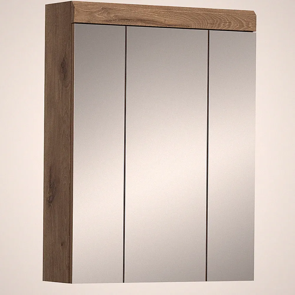 Spiegelschrank WAVE - Nox Oak - 3 Türen