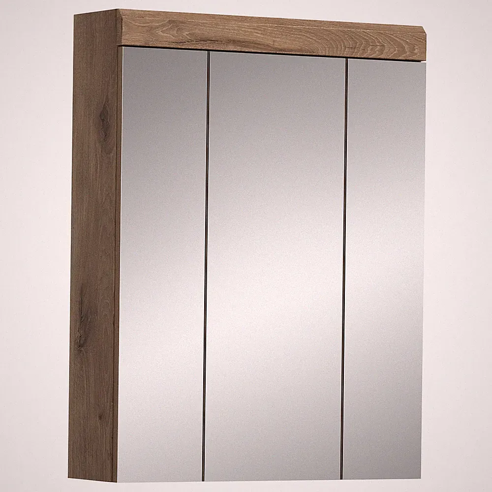 Spiegelschrank WAVE - Nox Oak - 3 Türen