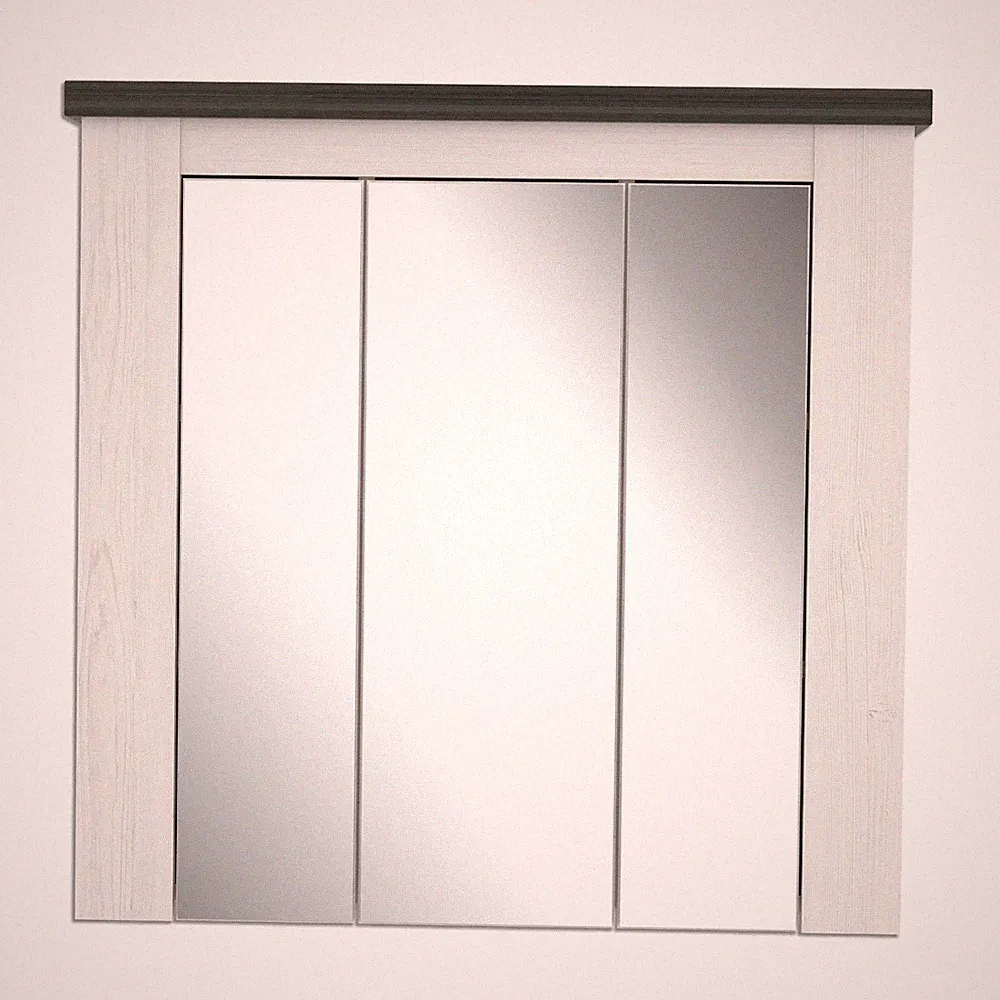 Spiegelschrank - weiß - 79 cm breit