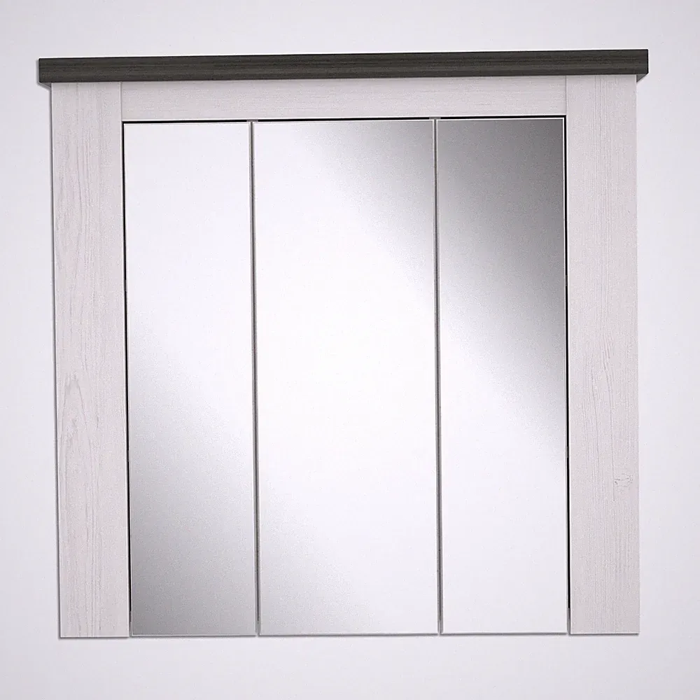 Spiegelschrank - weiß - 79 cm breit