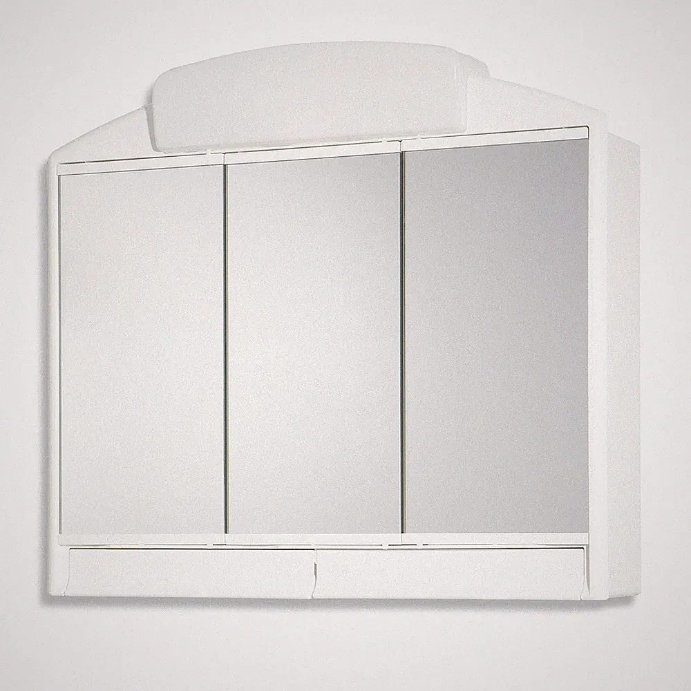 Spiegelschrank - weiß - Beleuchtung - 59 cm breit