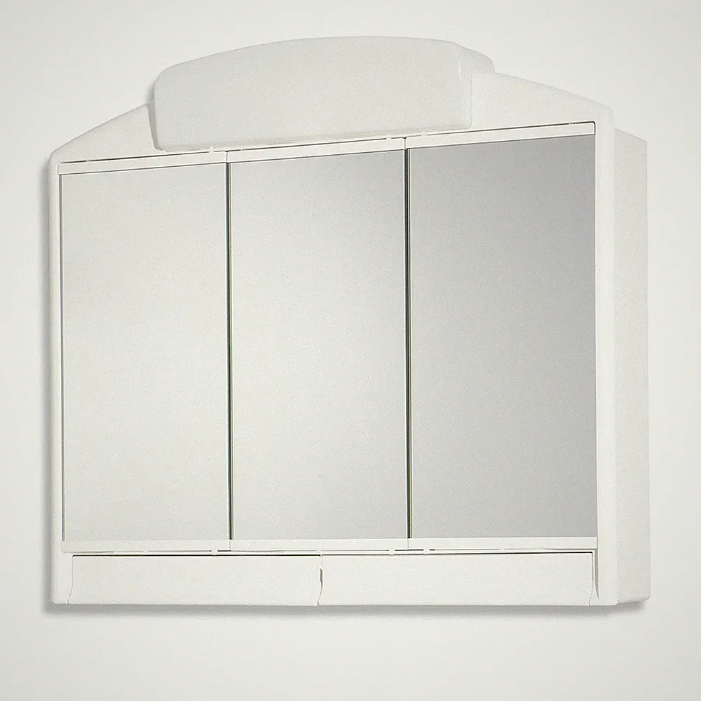 Spiegelschrank - weiß - Beleuchtung - 59 cm breit