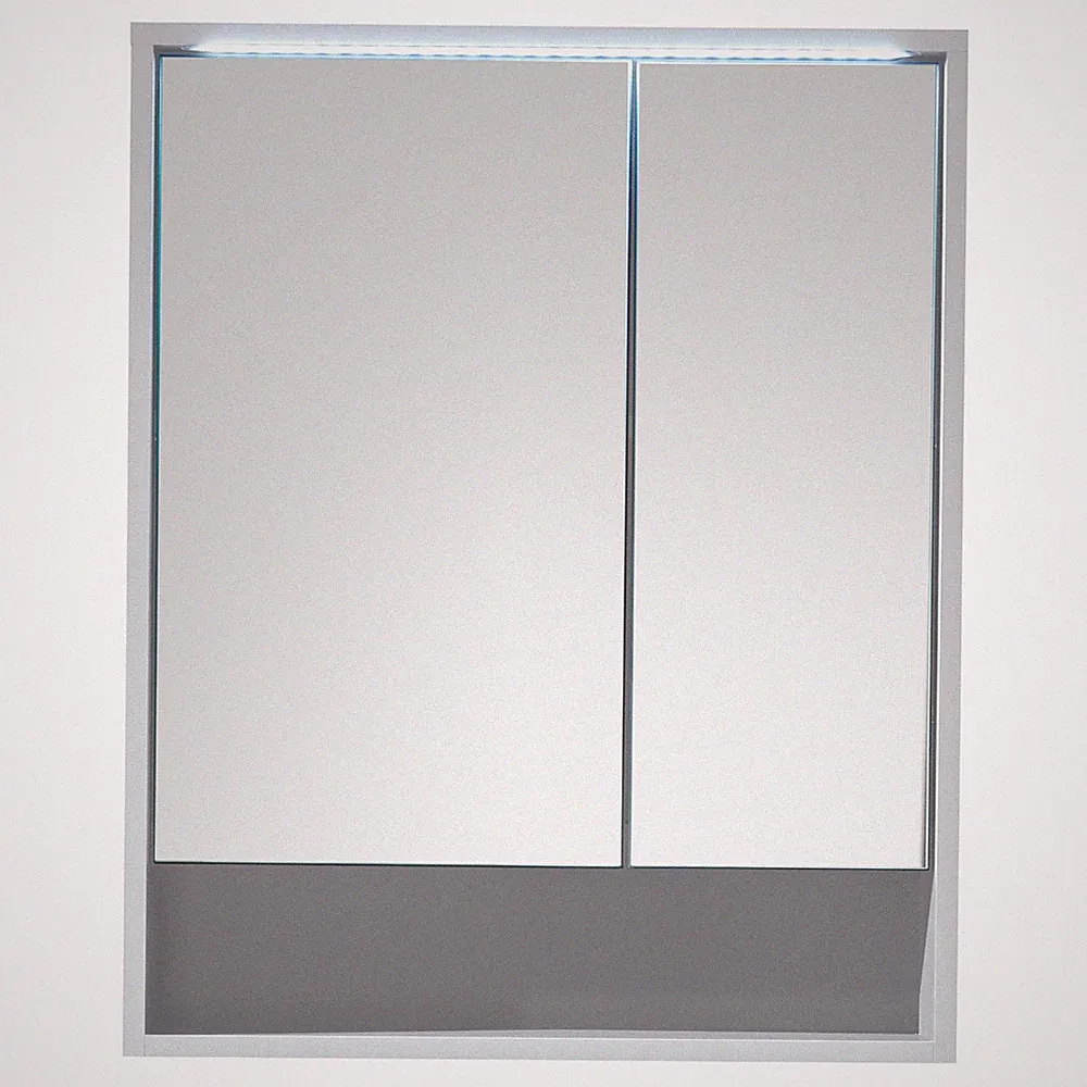 Spiegelschrank - weiß matt - LED-Beleuchtung