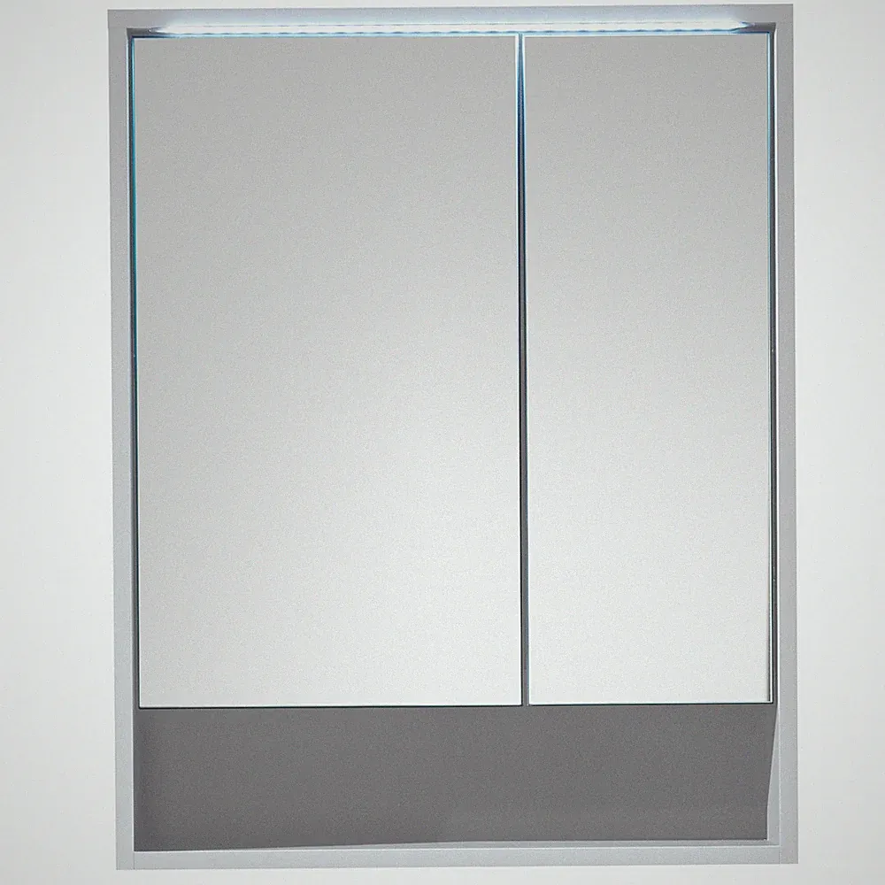 Spiegelschrank - weiß matt - LED-Beleuchtung