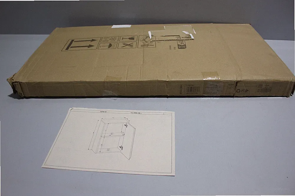 Stella Trading SPICE Bad Hängeschrank Schwarz matt 1-türig 40x67x23 cm