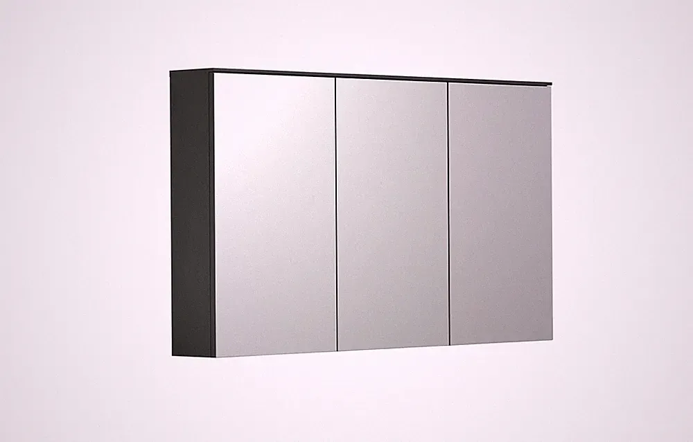 Synnax Spiegelschrank Anthrazit moderner Badezimmerspiegel 3türig BxHxT...