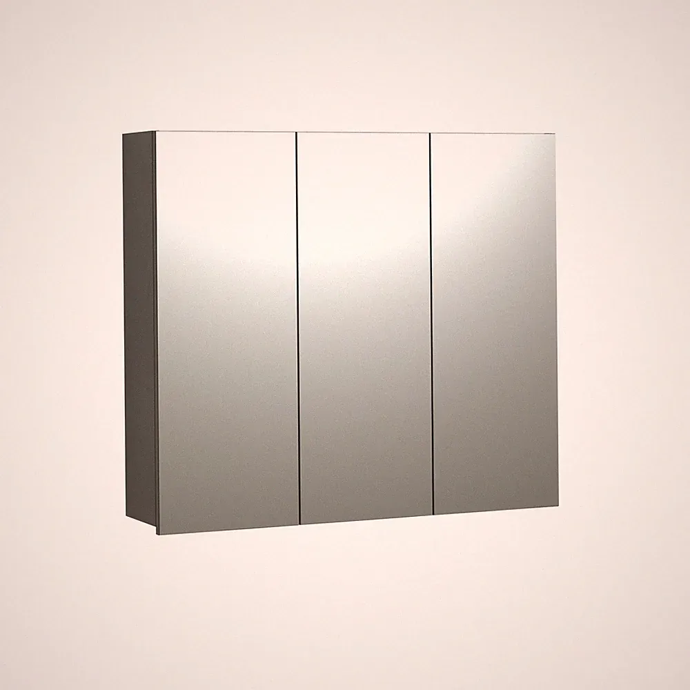 trendteam Spiegelschrank Badspiegel Badschrank PureBliss Anthrazit 90x80x20 cm
