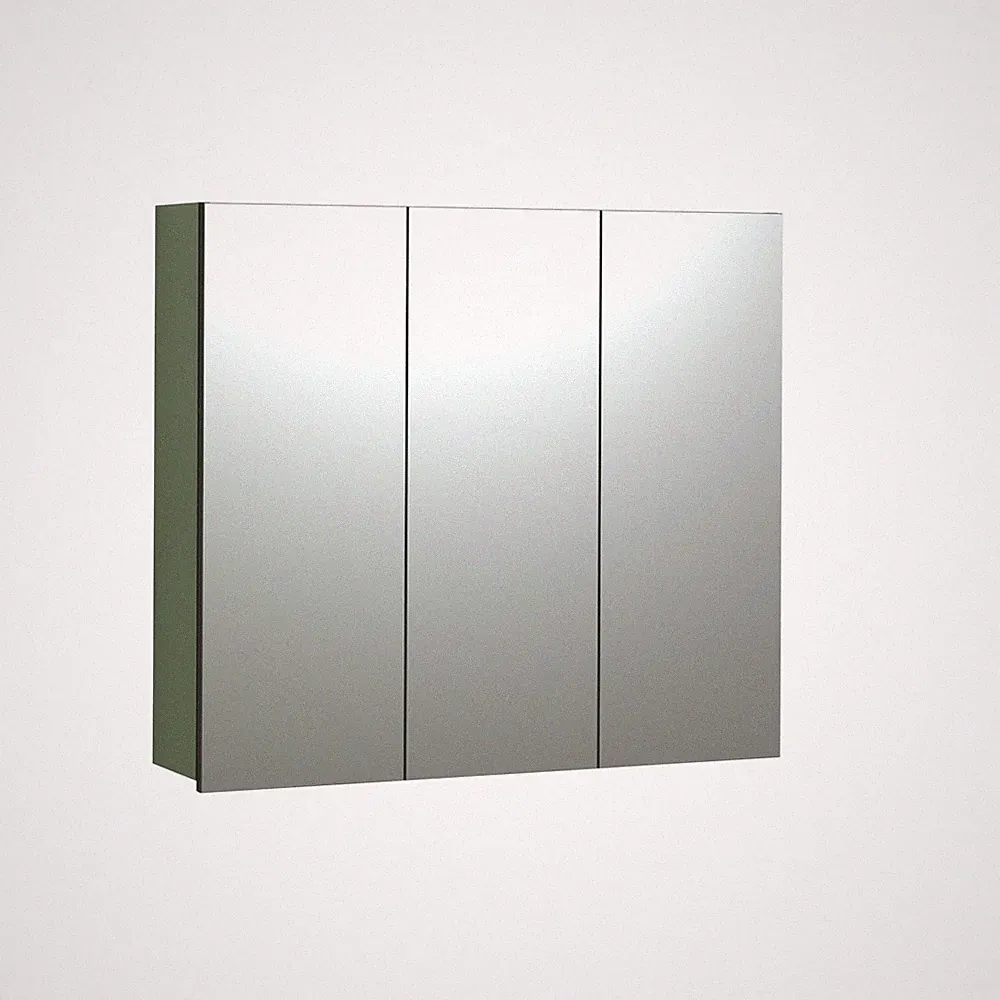trendteam Spiegelschrank Badspiegel Badschrank Spiegel PureBliss Grün 90x80x20cm