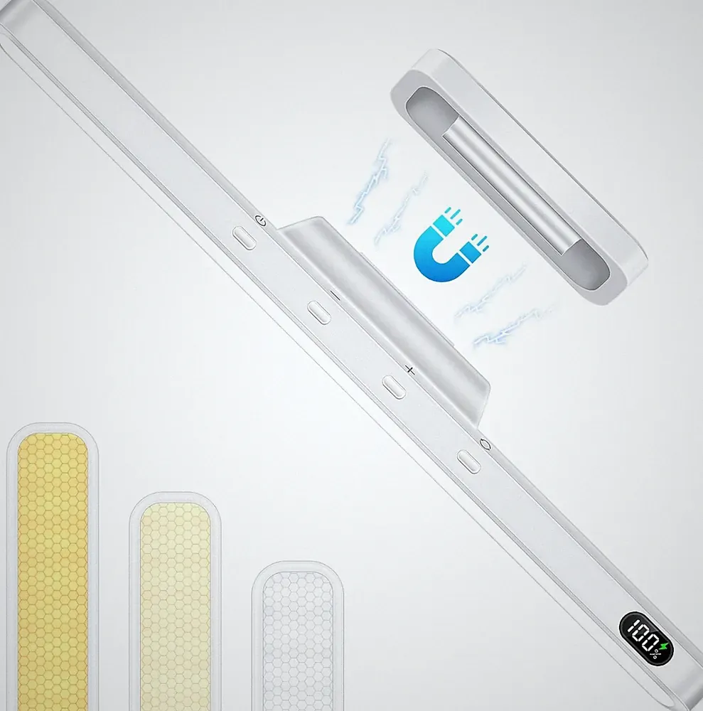 Unterbauleuchte Kueche LED Akku 3W Dimmbar Schrankleuchte 2000mAh Spiegel Bad