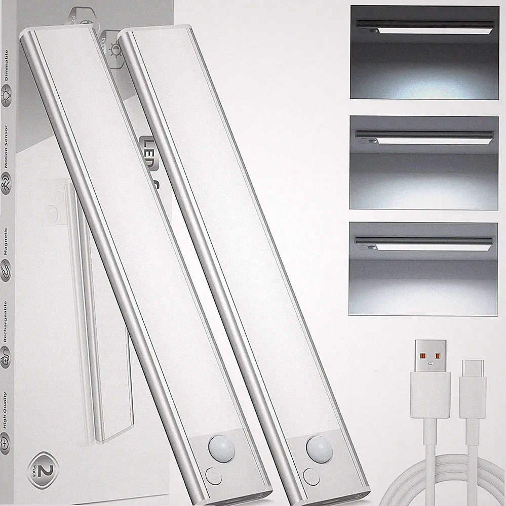 Unterbauleuchte LED 20cm Akku Bewegungsmelder Dimmbar Kabellos für Küche