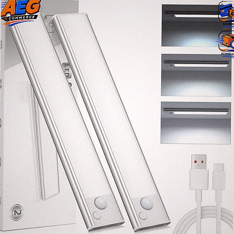 Unterbauleuchte LED 20cm Akku Dimmbar Kabellos mit Bewegungsmelder Küche