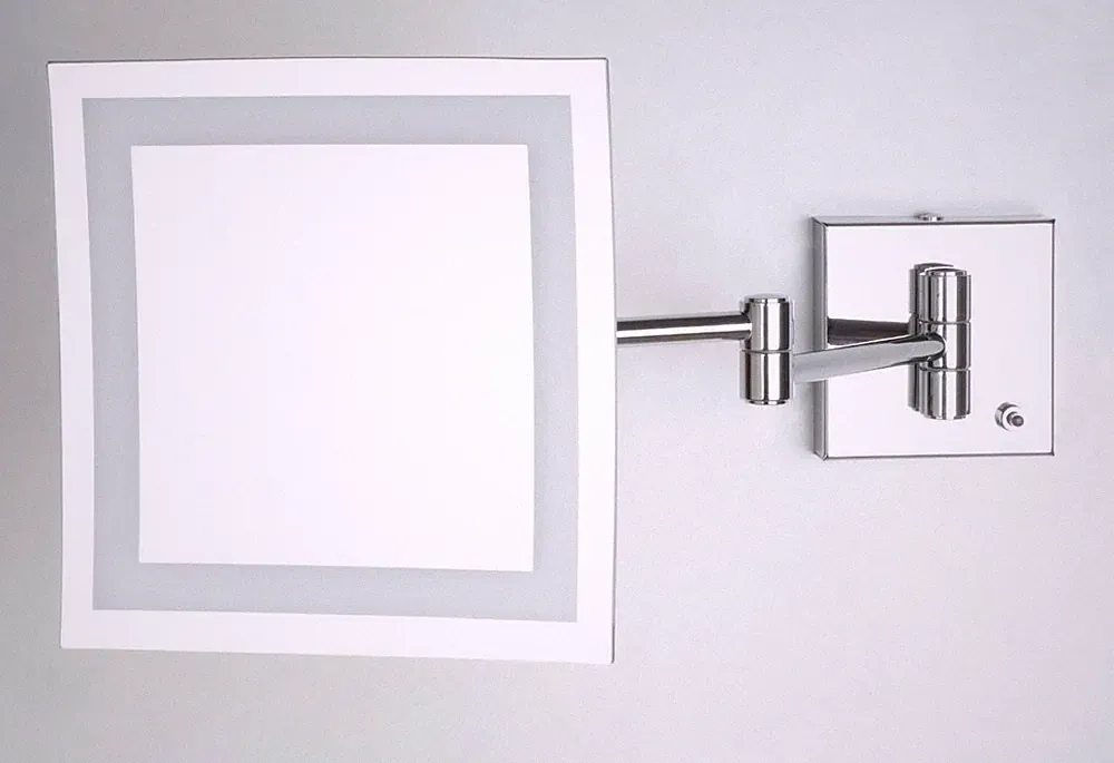 Vergrößerungsspiegel (2X) Bad Wand LED-Leuchte Ott Chrom Made in Italy