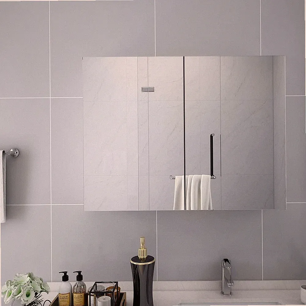 VidaXL Bad-Spiegelschrank Weiß 80x15x60 Cm MDF