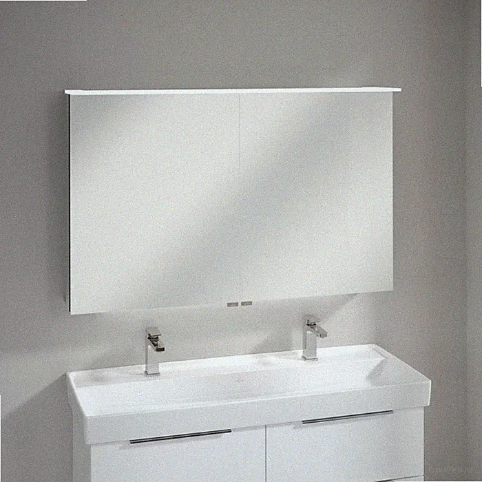 Villeroy & Boch Taro Spiegelschrank 120,7 cm mit 2 Türen, Lichtsegel