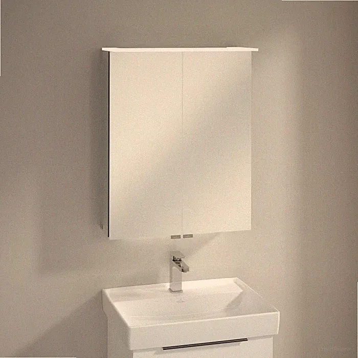 Villeroy & Boch Taro Spiegelschrank 60,7 cm mit 2 Türen, Lichtsegel