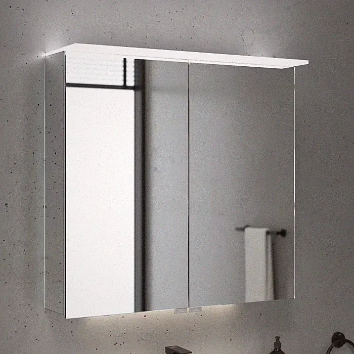 Villeroy & Boch Taro Spiegelschrank 80,7 cm mit 2 Türen, Lichtsegel