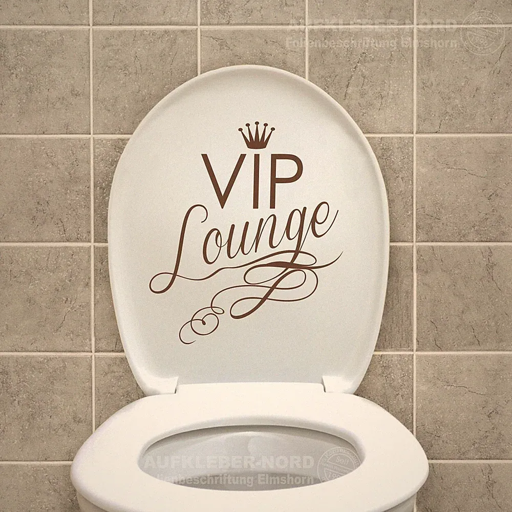 VIP Lounge Krone 30cm Wandtattoo A14 Türaufkleber Bad WC Toilettendeckel Sprüche