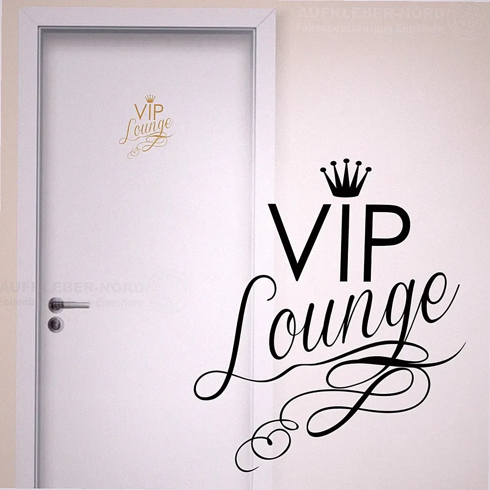 VIP Lounge Krone Aufkleber 20x18cm A14 Für Tür Bad WC Toilettendeckel Sprüche