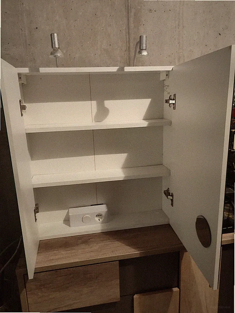 W. Schildmeyer Spiegelschrank 120780 weiß mit Beleuchtung und Steckdose