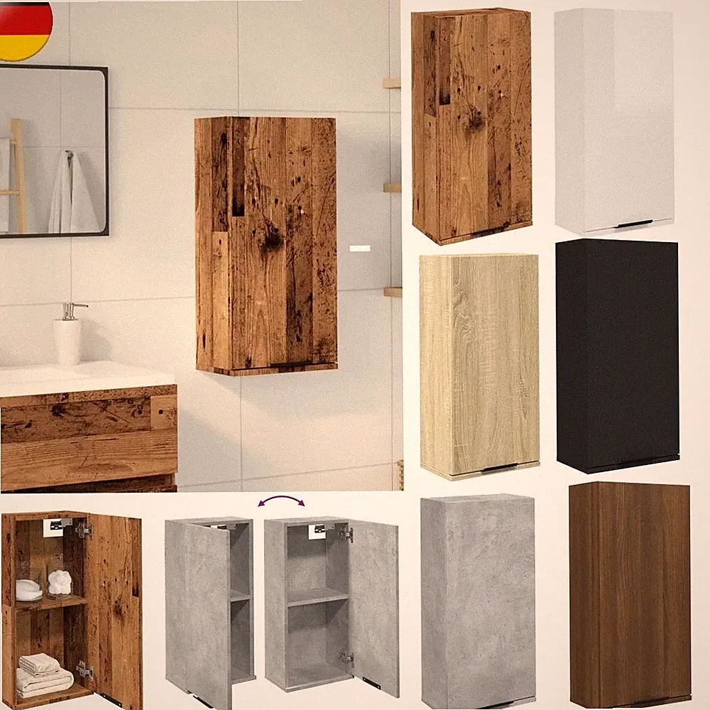 Wand Badschrank Badezimmerschrank Hängeschrank Wandschrank Holzwerkstoff vidaXL