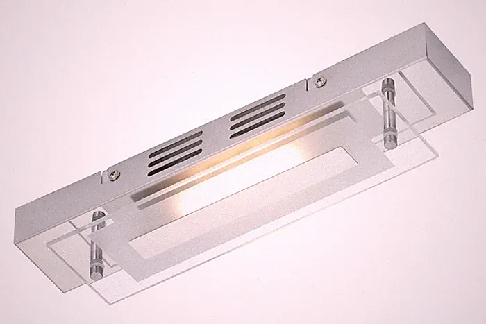 Wandlampe LED Wandleuchte Glas Spiegellampe kleine Deckenlampe LED schmal 30cm
