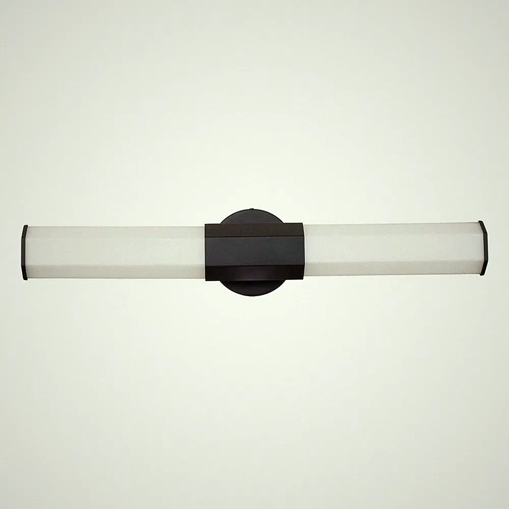 Wandlampe Wandleuchte Feuchtraumlampe Badezimmer 2 flammig Glas schwarz LED
