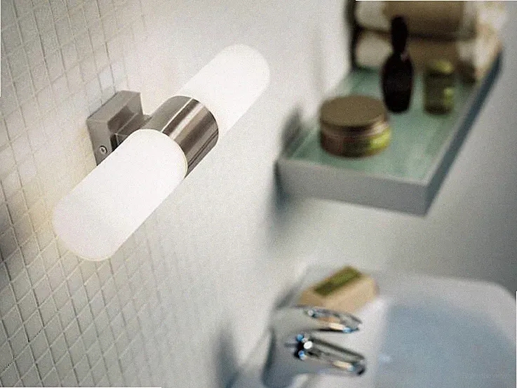 Wandleuchte Nordlux TANGENS Doppelt Bad E14 Geb. Stahl Wandlampe Badleuchte