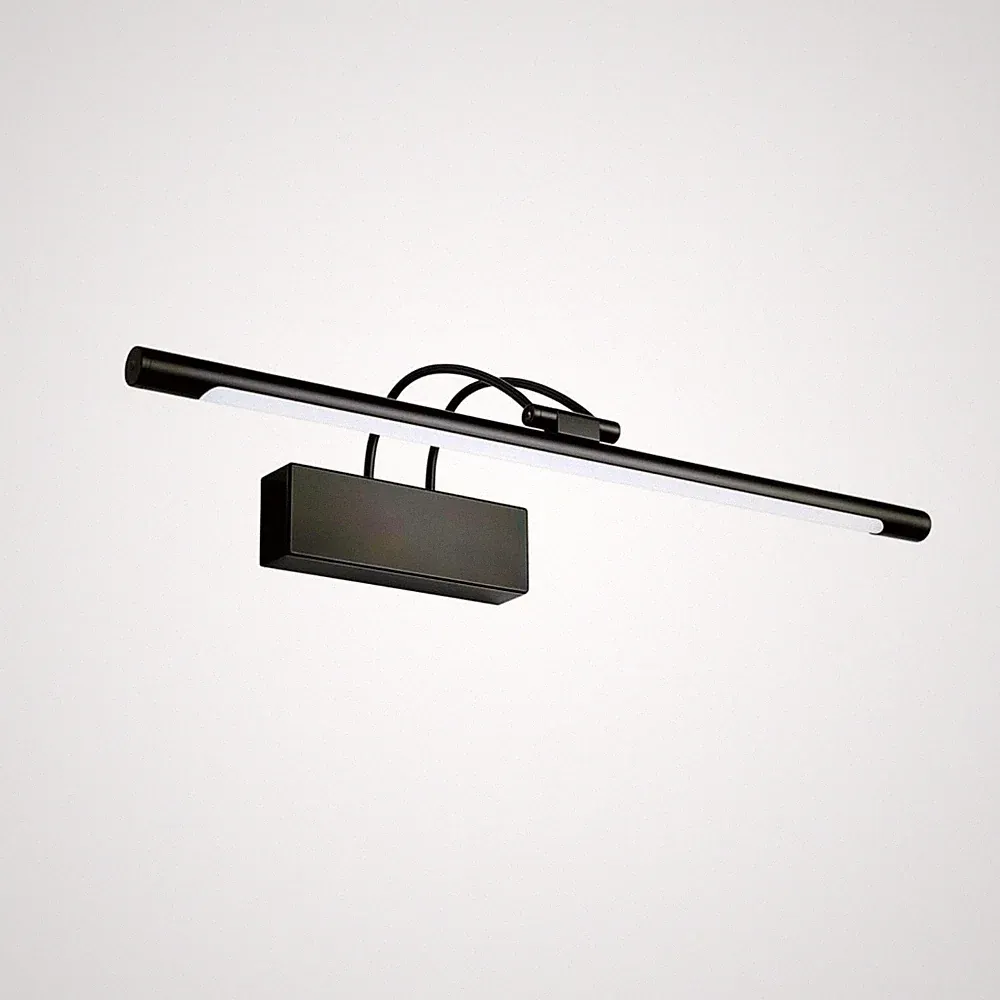 Wandmontierte Spiegelleuchte schwarz Schranklampe Linear für Spiegelschrank
